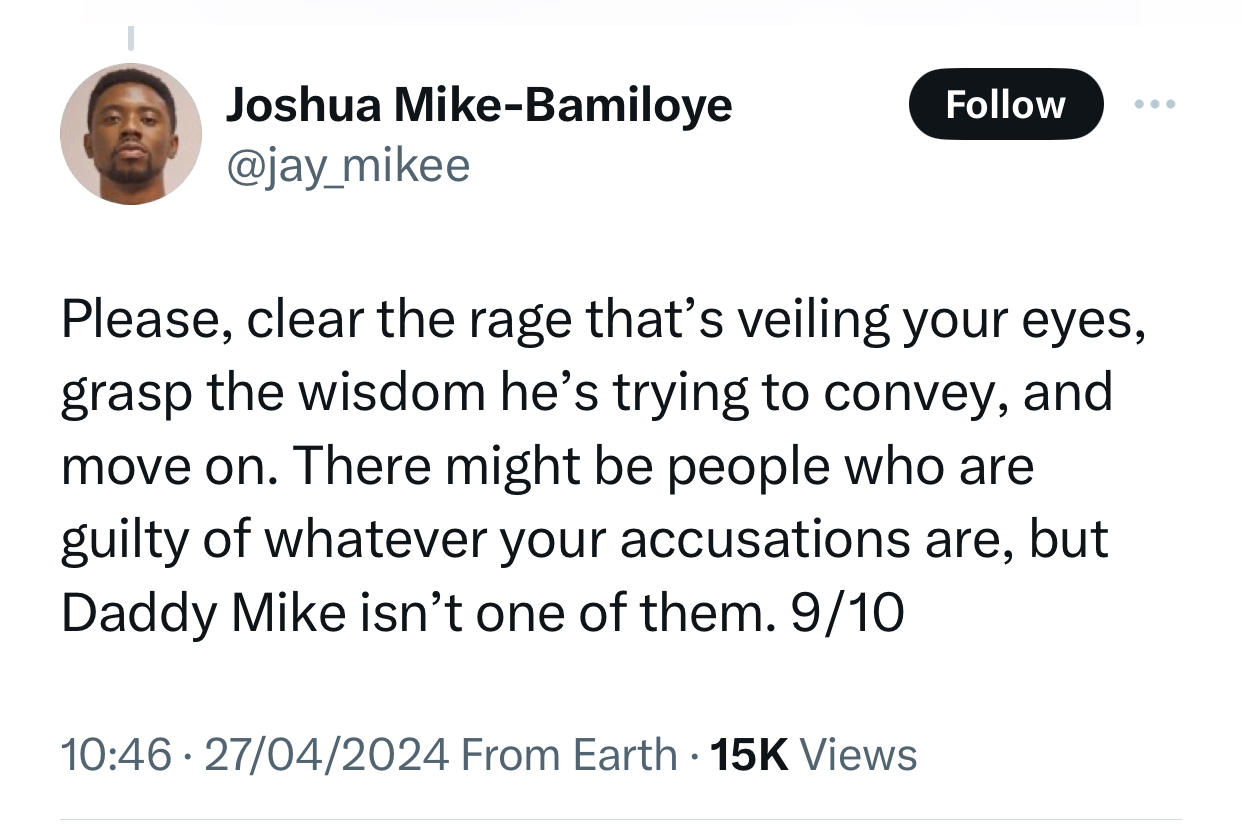Clear the rage that’s veiling your eyes- Pastor Mike Bamiloye’s son tells Nigerian lady who criticized his father for his message on women and marriage