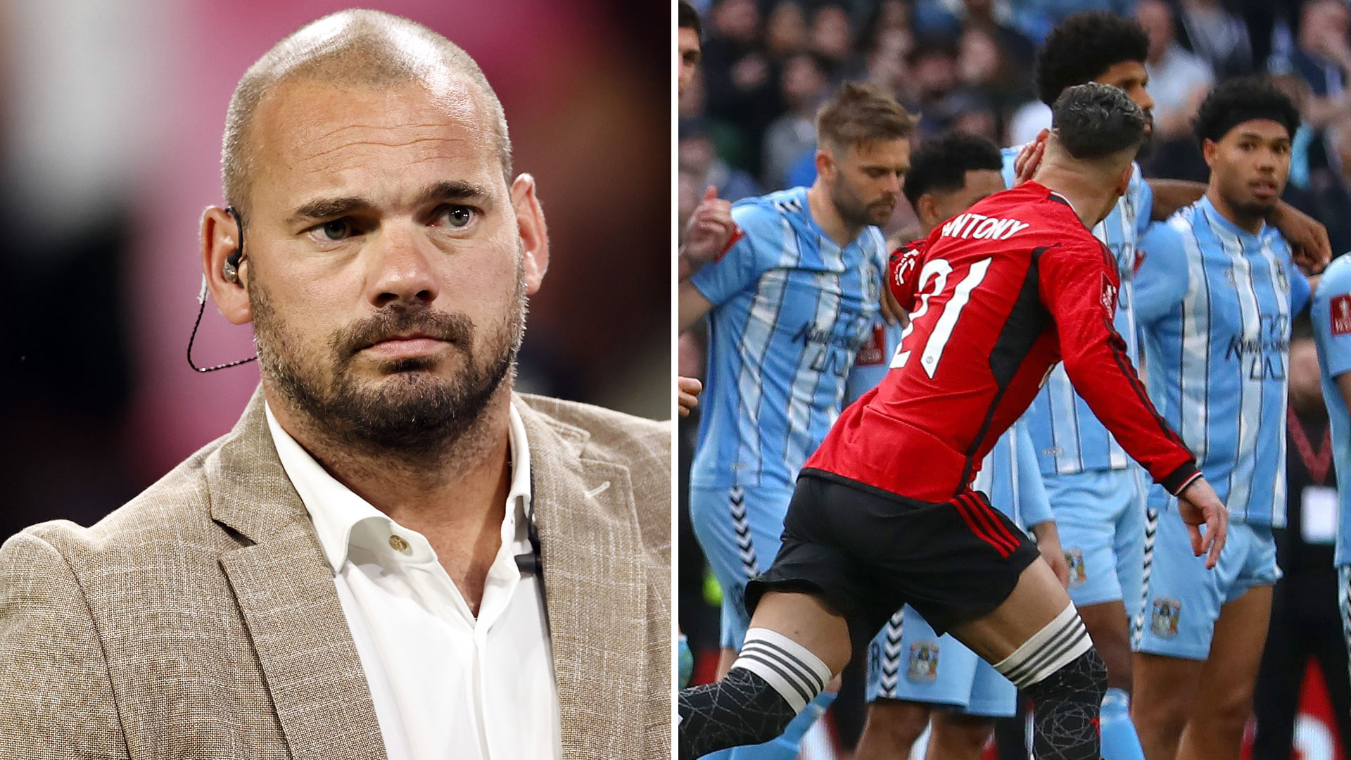 Antony should be EMBARRASSED over Coventry antics… I hope Man Utd lose 5-0 in FA Cup final, blasts Sneijder